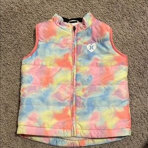 Hurley girls 4T Colorful Tie-Dye Puffer Vest